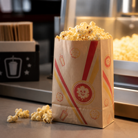 Sacs en papier pour pop-corn avec logo imprimé, sacs à collation imprimés, emballages pour snacks de cinéma, commandes en gros, fournisseur en gros