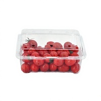 Contenants d'emballage alimentaire rectangulaires en plastique PET transparent recyclable, dimensions personnalisables, impression possible