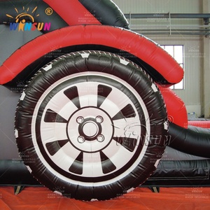 WINSUN Red n Black Crazy Racing Car Theme Jumping Castle Carreras <span class=keywords><strong>de</strong></span> obstáculos inflables <span class=keywords><strong>para</strong></span> el juego - Product Image 5