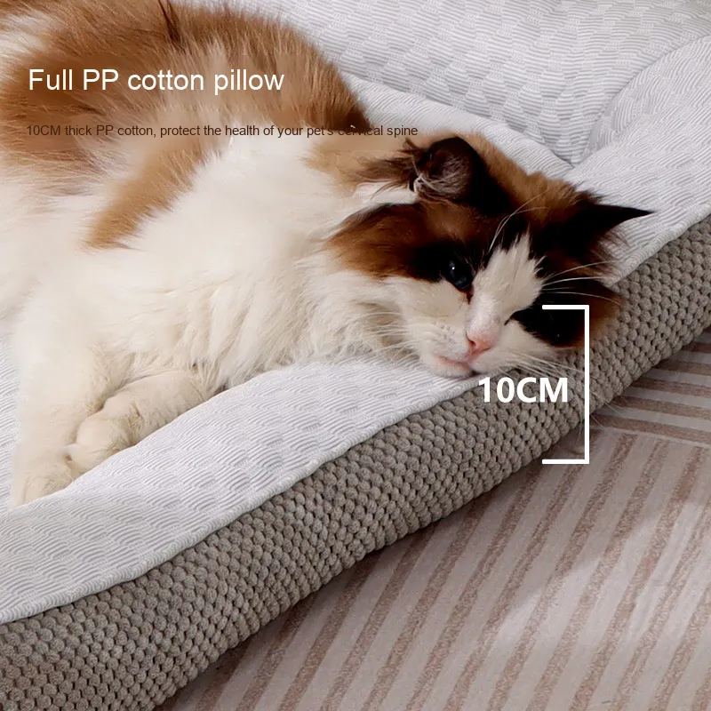 XL All-Season Velvet Pet Bed – Eco-Friendly Foam Sleeping Mat for Dogs & Cats, Small to Medium Pets - View 3