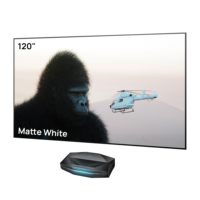 Projecteur à courte focale AWOL Aetherion Pro 4K 3D avec écran intégré pour cinéma maison, Gogle TV UST, affichage 200 pouces pour films, projecteur intelligent