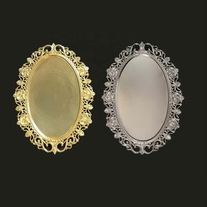 Plateau miroir style palais en or accessoires de photographie miroir vintage bricolage pour produits plateau de bol de <span class=keywords><strong>plat</strong></span> de fruits plaque de chargeur décorative - Product Image 1