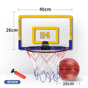 Acteelier – ensemble de jeu de basket-ball d'intérieur 40 cm x 26 cm, <span class=keywords><strong>Suspension</strong></span> sans Perforation, porte en plastique, ensemble de cerceaux de basket-ball - Product Image 2
