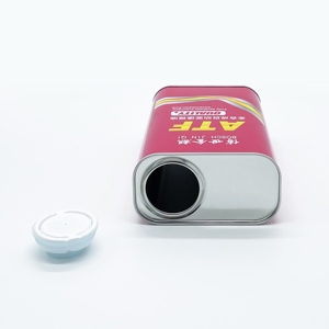 Boîtes de conserve rectangulaires de haute qualité de 1 L pour huile lubrifiante, emballages vides pour liquide de frein - Product Image 4