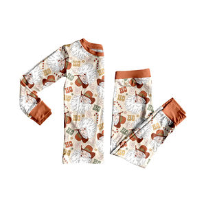 प्रीऑर्डर बेबी लड़कों 95% बांस के पश्चिमी काउबॉय थोक बुटीक की लंबी आस्तीन शर्ट पैंट पैंट के ऊपर बनी - Product Image 6