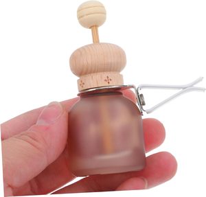 10ml Frosted Empty Glass Perfume Bottles Refillable Car Fragrance <strong>Diffuser</strong> Vials for Aromatherapy Essential Oils With <strong>Vent</strong> <strong>Clip</strong> - Product Image 4