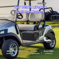 Batterie au lithium fer phosphate 72V 105Ah pour mobilité de golf, avec BMS sécurisé, traqueur Bluetooth et cycle profond fiable