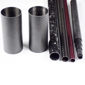 carbon fiber heater tube 2mm 1mm 0.5mm thin wall 3k weaved cloth