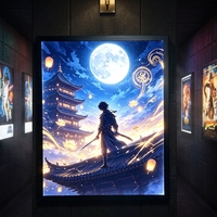 27 X 40 Kotak Lampu Poster Film LED Aluminium Bingkai Gambar Ultra Tipis Snap Frame Menu Kotak Lampu LED