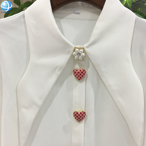 Fermagli per Bottoni in Metallo Smaltato a Fantasia a Cuori a Scacchi, Popolari per Abiti da Donna, Ideali come <span class=keywords><strong>Gemelli</strong></span> - Vendita all'Ingrosso - Product Image 2