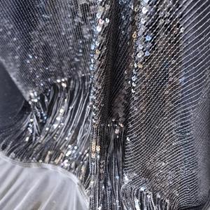 Thiết Kế Thời Trang Trang Phục Sân Khấu Ren Vải Treo Fringe Wedding Dress Sọc Dọc 3Mm <span class=keywords><strong>Sequin</strong></span> Stretch Dệt Kim Chàng Trai Cô Gái - Product Image 4