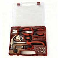 Ensemble d'outils à main avec pinces coupantes à bec long, clé, en acier au chrome-vanadium, pour usage industriel, personnalisable OEM, emballage en mallette rigide