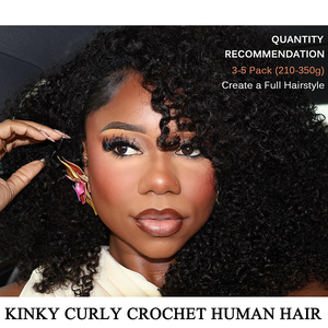 Extensions de cheveux humains au crochet Kinky Curly Miracle Knots, extensions de cheveux humains au crochet pré-séparées invisibles <span class=keywords><strong>pour</strong></span> femmes noires - Product Image 3