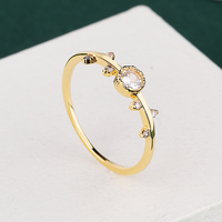Bague en or 18 carats avec zircon, design tendance, vente en gros, bijoux pour femmes