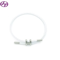 Bracelet ajustable en acier inoxydable tressé, minimaliste, unisexe, bijou tendance, cadeau pour les boutiques