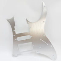 Protector de Guitarra Eléctrica de Aleación de Aluminio Oxidado Lacado Cepillado 7V IB, Placa Protectora Decorativa Antirrayas de 1.5MM, Accesorios
