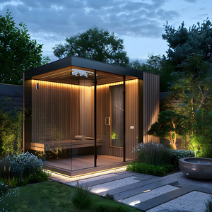 Sauna Cuadrada Comercial para Exteriores, Cabina para 10 Personas, para Proyectos <span class=keywords><strong>de</strong></span> Spa Público <span class=keywords><strong>y</strong></span> Centros <span class=keywords><strong>de</strong></span> Bienestar <span class=keywords><strong>de</strong></span> Hoteles - Product Image 5