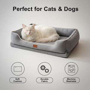 Cama Ortopédica Grande para Perros con Base Antideslizante, Lavable a Máquina, con Soporte de Espuma Viscoelástica de Alta Densidad para Perros Mayores - Product Image 3