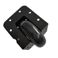Accessoires de boîtier de vol Roue interne en fer noir de 3 pouces Roue de boîtier de chariot Roue externe Roulette de bordure cachée en stock