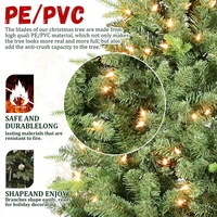 Arbre de Noël de luxe de haute qualité écologique personnalisé flocage mixte PE cèdre blanc flocon de neige aiguilles de pin