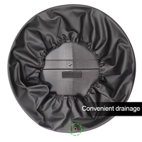 Housse de roue de secours en PP avec étiquette noire en gros pour Land Rover Defender 90 110 130