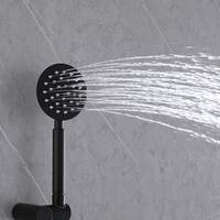 Ensemble de robinets de douche cascade de pluie à montage mural renforcé Système de douche chromé dissimulé Robinet mitigeur de douche de baignoire