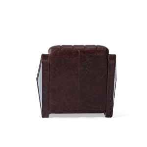 Sillón Retro K676 de alta <span class=keywords><strong>calidad</strong></span>, silla de ocio de acero inoxidable de cuero genuino con diseño Industrial para sala de estar, uso en Hotel - Product Image 6