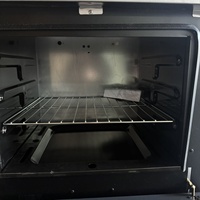 Cuisinière à gaz combinée autonome pour la maison, en acier inoxydable, avec four à gaz à quatre brûleurs et grande chambre de cuisson de 80 L