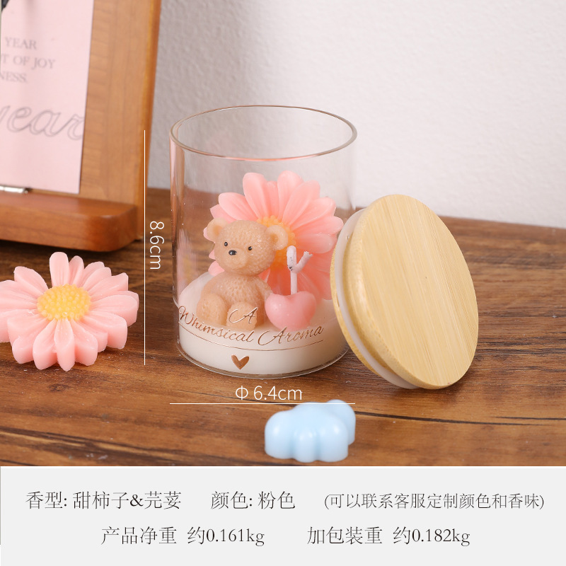 Chamomile Bear Cup-Pink