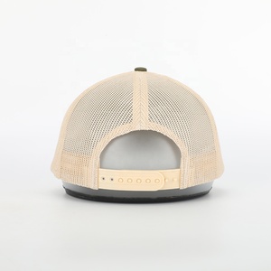 BSCI nhà sản xuất tùy chỉnh Mens 6 Bảng điều chỉnh quân đội màu xanh lá cây bông da vá Logo gorras lưới Snap trở lại 112 <span class=keywords><strong>trucker</strong></span> cap <span class=keywords><strong>hat</strong></span> - Product Image 5