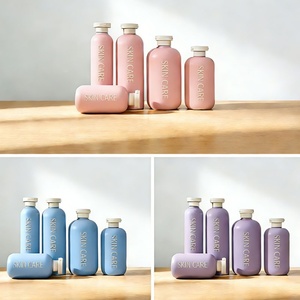 Eco-friendly Shower Gel <b>Bottle</b> Pink <b>Plastic</b> Soft Touch HDPE 200 250 300 400 500ml <b>Empty</b> Hair Shampoo and Conditioner <b>Bottles</b> - Product Image 5