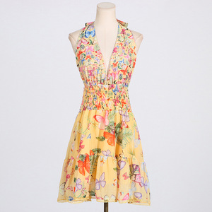 Mini Abito Estivo Casual Sexy e Snellente con Stampa, Senza Spalline, Senza Maniche, con Vita Impero per <span class=keywords><strong>Donna</strong></span> - Product Image 3