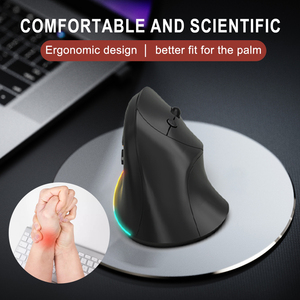 Tùy Chỉnh Màu Đen Có Thể Sạc Lại <span class=keywords><strong>USB</strong></span> Chơi Game Ergonomic Dọc 2.4G Chuột Không Dây 7 Nút Cao DPI Cổ Tay Phải - Product Image 3