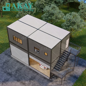 Mới Hiện Đại Hai Lớp Căn Hộ Ngoài Trời Nhà Để Xe + Nơi Cư Trú Phong Cách Modular Đúc Sẵn Nhà Container Nhà Prefab Nhà - Product Image 1