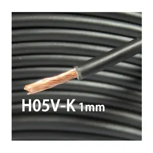 H05V - K Alambre de cobre aislado de PVC Cables de alimentación flexibles de un solo núcleo de 1 mm sin revestimiento Alambre