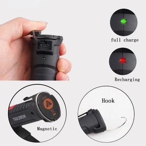 Mini Small Outdoor Rechargeable Portable Pocket Keychain Waterproof Camping Magnetic Inspection Cob <b>Led</b> Flashlight Working <b>Light</b> - Product Image 3
