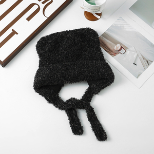 Chapeau d'hiver pour femmes de style coréen doublé de <span class=keywords><strong>polaire</strong></span> pour la chaleur Bonnet couvrant les oreilles avec des oreilles d'ours mignonnes Chapeau en peluche polyvalent à la mode - Product Image 5