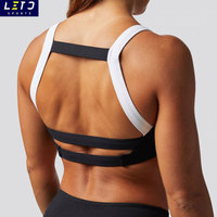 Soutien-gorge de sport grande taille à maintien élevé, color block, personnalisé, pour yoga et entraînement en salle de sport