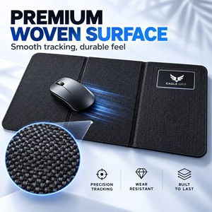 Custom Size Pattern Smooth Surface Lightweight Travel Desk Mat For Home Office Wholesale Order 3-Fold <b>Mouse</b> <b>Pad</b> - Product Image 1