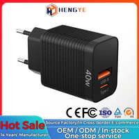 Bloc d'alimentation portable en gros 40W Type C USB Cube double port PD 3.0 Chargeur rapide avec protection OTP/OVP