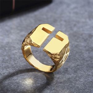Anillos Cruzados Negros Huecos de Acero Inoxidable para Hombre, Fabricantes de Joyería de Moda - Product Image 2