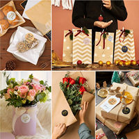 Rouleaux d'autocollants « Merci » pour les petites entreprises, pour soutenir mon entreprise, fournitures d'emballage, enveloppes, emballages cadeaux et artisanat