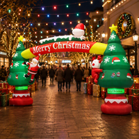 Décorations gonflables pour festivals en plein air, arche gonflable LED de Noël pour événements