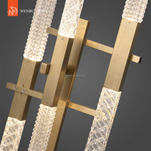 Lampe de table de luxe Cluster Lead Glass en or champagne brossé pour salon de villa - Product Image 3