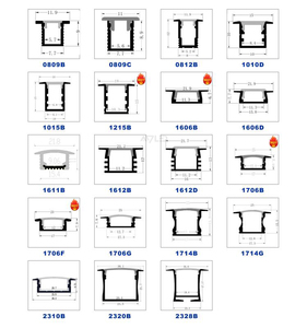 1M 75*35mm loại phẳng 6063 T5 hợp kim Anodizing lõm dẫn Dải hồ sơ PMMA khuếch tán Opal Bìa đùn nhôm hồ sơ - Product Image 4