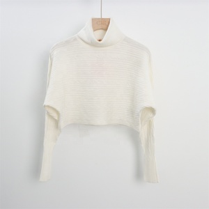 Maglione da <span class=keywords><strong>Donna</strong></span> Personalizzato in <span class=keywords><strong>Maglia</strong></span> a Collo Alto, <span class=keywords><strong>Beige</strong></span>, a Maniche Lunghe, Casual e alla Moda, all'Ingrosso - Product Image 4