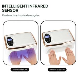 Nieuw Ontwerp 2 In 1 Sungel Polish Nageldroger Met Pu Hand Kussen En High Power 380W Nail Art Tool Sneldrogende Uv Led Nagellamp - Product Image 3