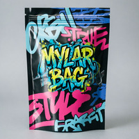 Op maat gemaakte kindveilige 1g 3,5g 7g Mylar fruit snoep snack verpakking staande pouch zak gestanste Mylar 3,5 zak met mijn logo