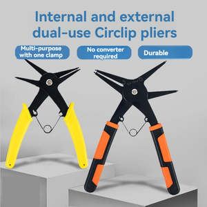 Ensemble de pinces à circlips métriques internes et externes de 5 pouces, 2 en 1, multifonction, acier à haute teneur en carbone, industriel, OEM, de retenue, bricolage, plastique - Product Image 4