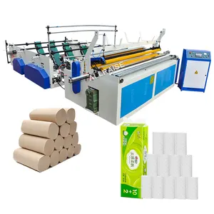 Gran oferta, rollo de papel de cocina automático, rebobinadora perforadora, máquina para hacer papel higiénico, maquinaria de rebobinado de papel tisú